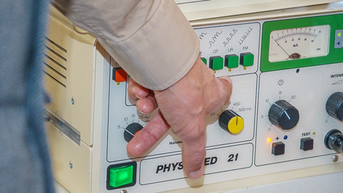 Nutzung eines Elektrotherapiegeräts